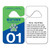 4-Color Process Custom Carpool Parking Permit Hang Tags with large numbers allow endless design possibilities and project a professional image.