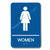 09004 Women's Restroom Sign Braille ADA - Inventory Reduction Sale