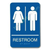 09006 Unisex Restroom Sign Braille ADA - Inventory Reduction Sale