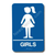 090120 Girls Restroom Sign Braille ADA - Inventory Reduction Sale