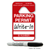 Parking Permit Hangers - Stock Parking Hang Tags - 25 Per Pack demonstrating the write-in identification area