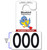 Premium large numbered school car rider tag with oversized easy-to-read number for parent pickup, student dismissal, and school car line management.