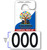 Custom numbered school pickup hang tags printed on premium .035 plastic with UV-treated front and back lamination for extreme durability and long-lasting color.