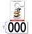Close-up of custom parent pickup hang tag showing large high-visibility numbering, full-color printing, and durable UV-laminated finish for daily school use.