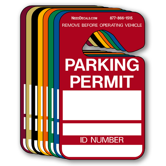 Parking Permit Template Download Includes Numbering Back Printing