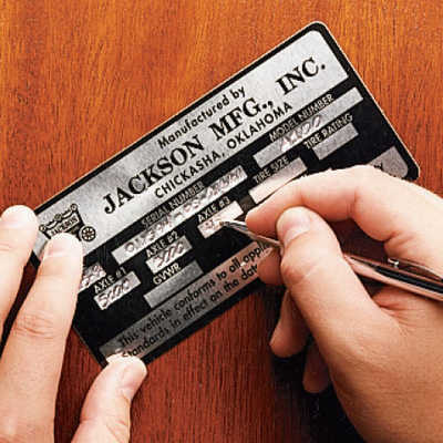 Embossable Aluminum Stickers