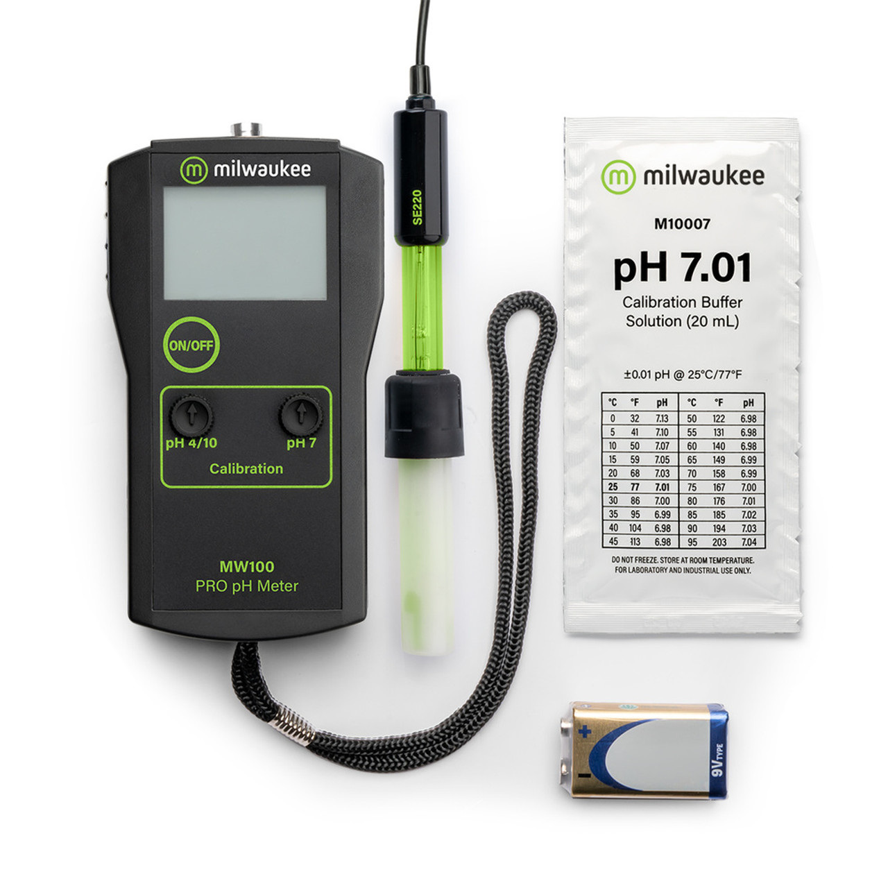 Milwaukee MW100 pH Meter, Range: 0.0 to 14.0 (MW100)