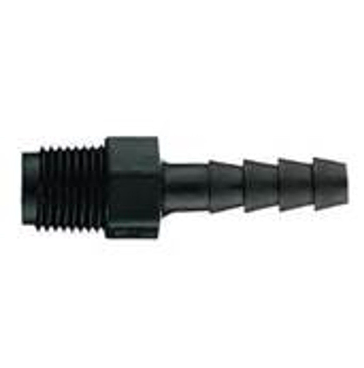 Black HDPE Adapters 1/8" NPT x 3/16" BARB