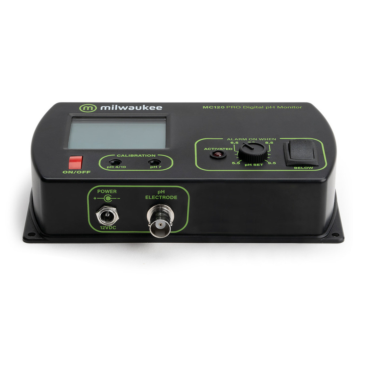 Milwaukee pH Monitor MC120 Range 0.0 to 14.0, Range 5.5 to 9.5 pH,