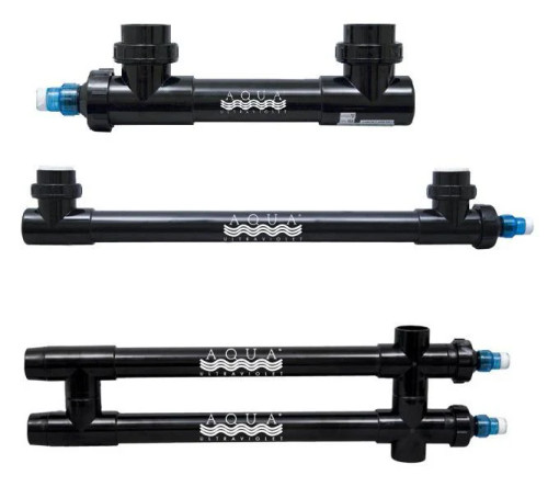 Aqua Ultraviolet 15 Watt Classic, Black, 3/4"in/out, slip, no wiper