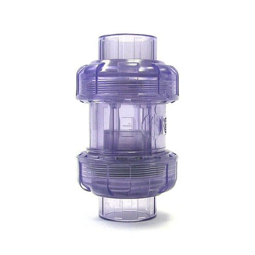 Spears 1"  Clear PVC True Union Swing Check Valve