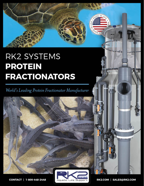 RK2 Systems RK1000PE Protein Fractionators / Protein Skimmer. 1100 GPM / 4164 LPM @ 2 min