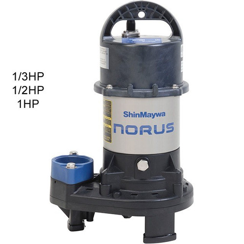 ShinMaywa Norus SM2.45, 5700 GPH, 37' Max. Head, 567 Watts, 1/2HP