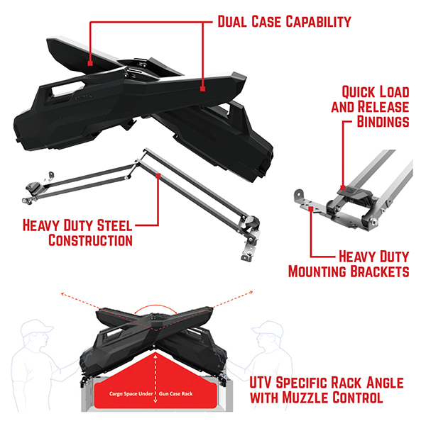 John Deere Gator Armory X-Rack by Seizmik - 07105