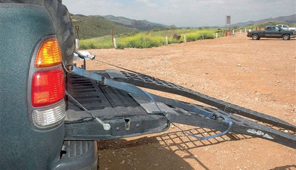 John Deere Gator Aluminum Extra-Wide 4-Beam Arched Dual Runner Folding Ramps by Black Widow