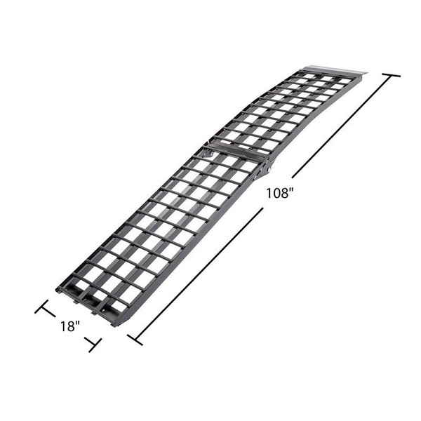 John Deere Gator Aluminum Extra-Wide 4-Beam Arched Dual Runner Folding Ramps by Black Widow