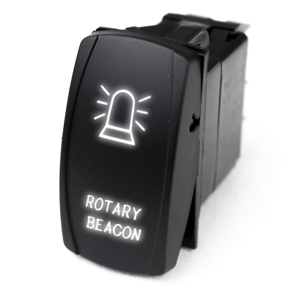 John Deere Gator LED Rocker Switch w/ White LED Radiance Rotary Beacon by Race Sport Lighting