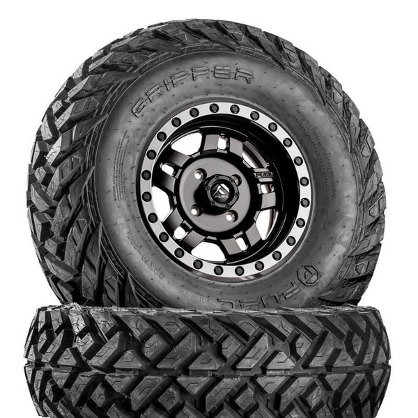 John Deere Gator / General Anza D557 Matte Black Wheels with Fuel Gripper Tires by Fuel Off-Road