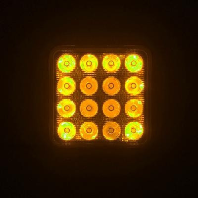 John Deere Gator 4 Inch Work Light 48 Watt Spot RGB Accent Fracture Series Quad-Lock/Interlock by Quake LED