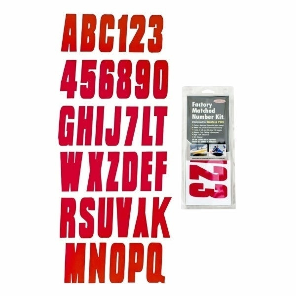 John Deere Gator Boat Lettering Solid Red 3″ Registration Kit