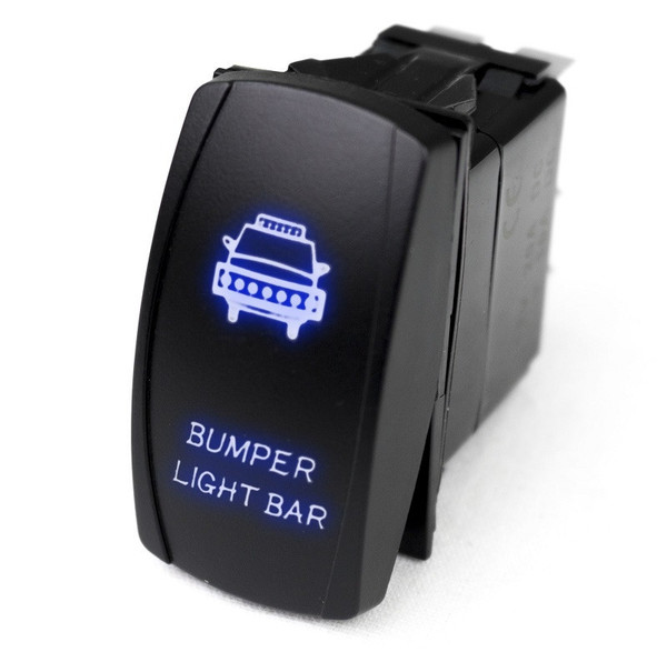 John Deere Gator LED Rocker Switch w/ Blue LED Radiance Bumper Light Bar by Race Sport Lighting