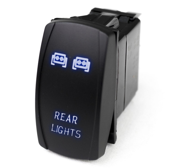 John Deere Gator LED Rocker Switch w/ Blue LED Radiance Rear Lights by Race Sport Lighting