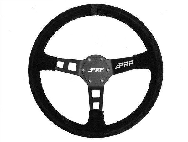 John Deere Gator HPX/RSX/XUV Deep Dish Steering Wheel - Suede by PRP Seats