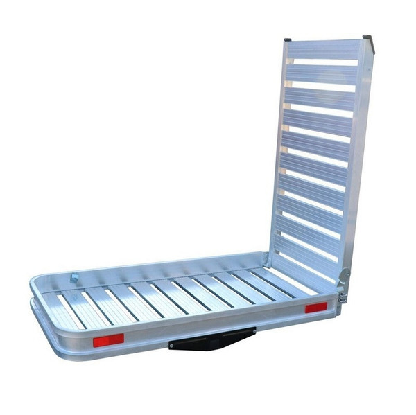 John Deere Gator Hitch Mounted Aluminum Carrier With Ramp For Wheelchairs by Titan Ramps