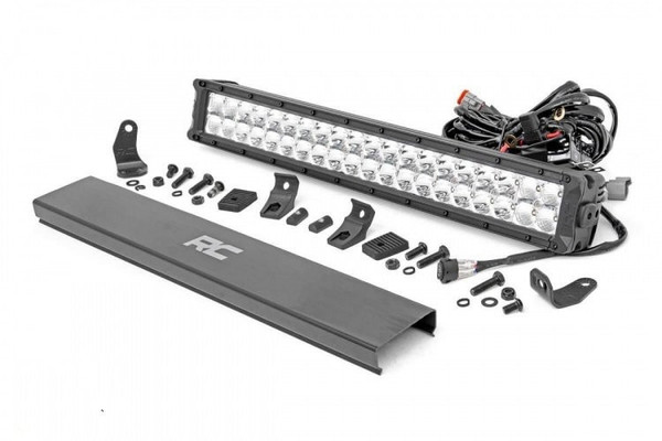 John Deere Gator 20-inch Cree LED Light Bar - (Dual Row | Chrome Series w/ Amber DRL) by Rough Country