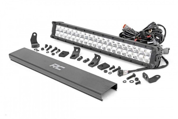 John Deere Gator 20-inch Cree LED Light Bar - (Dual Row | Chrome Series w/ Cool White DRL) by Rough Country