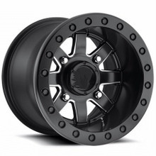 John Deere Gator Fuel Maverick D938 Matte Black Milled Beadlock Wheel Set by Fuel Off-Road