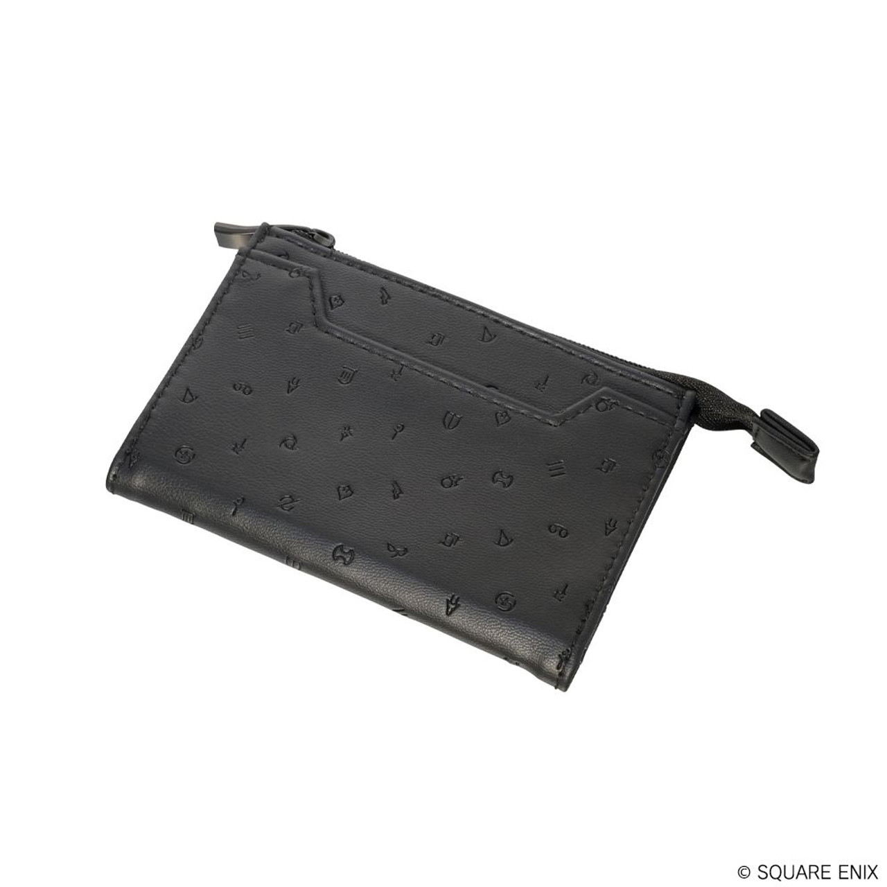 BLACK LEATHER FF SQUARED CARD HOLDER