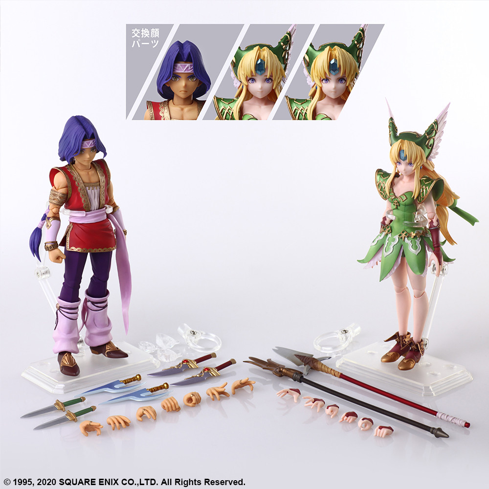 TRIALS OF MANA BRING ARTS ACTION FIGURE - HAWKEYE & RIESZ | SQUARE