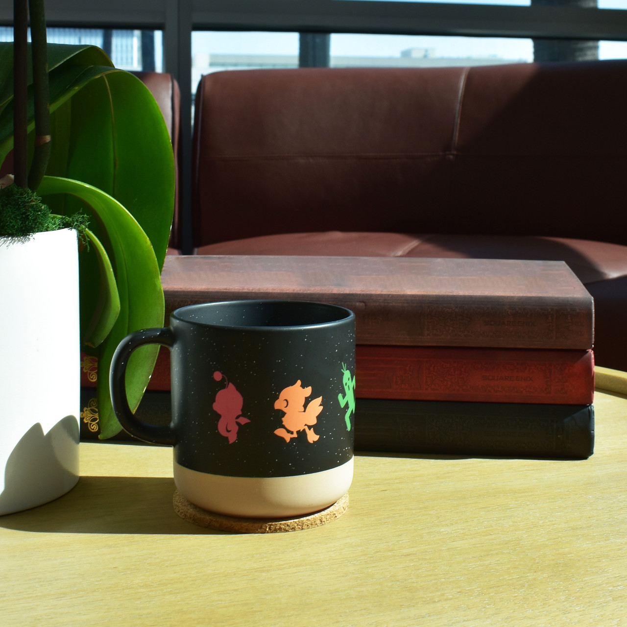 FINAL FANTASY Mug - MOOGLE/CHOCOBO/CACTUAR Black | SQUARE ENIX Store