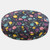round dark floral dog bed cover