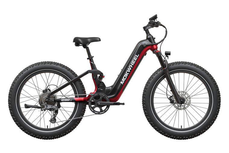Mokwheel Obsidian ST 2.0 Ebike - Black and Red