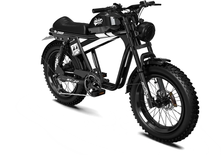 Qiolor Tiger RE Retro Electric Bike - black