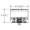 EB7265CB BEACON LED 12-24VDC (CLEAR/BLUE)