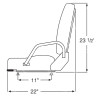 MODEL 2300-ELE SEAT WITH ELECTRIC SWITCH