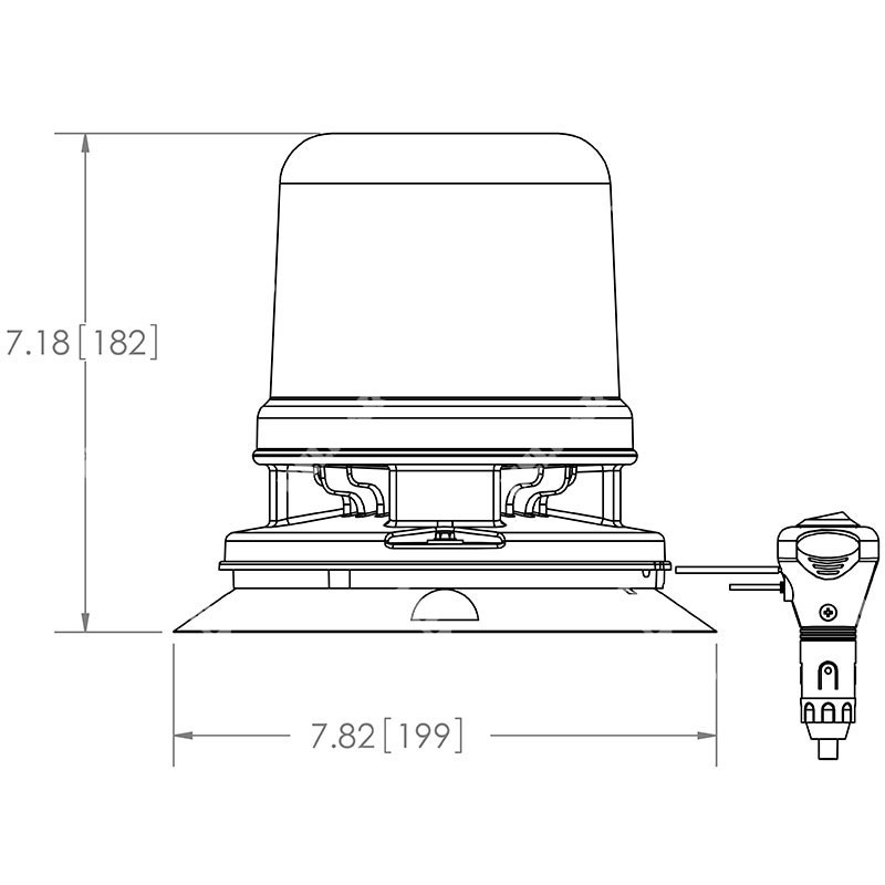 7660A-VM STROBE LAMP (LED HYBRID AMBER)
