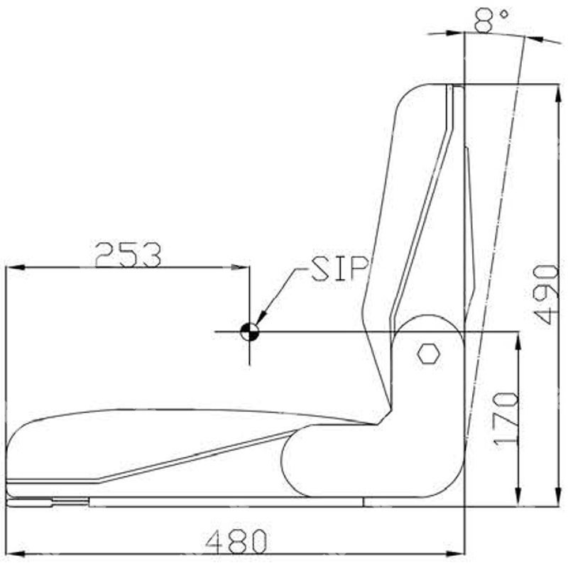 MODEL 4200-ELE ADJUSTABLE BACKREST SEAT / SWI