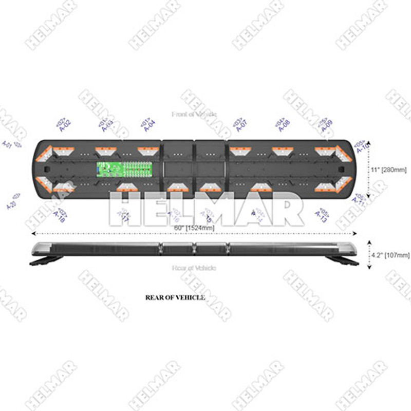 12-20003-E LIGHTBAR 60" LED 12-24VDC (AMB