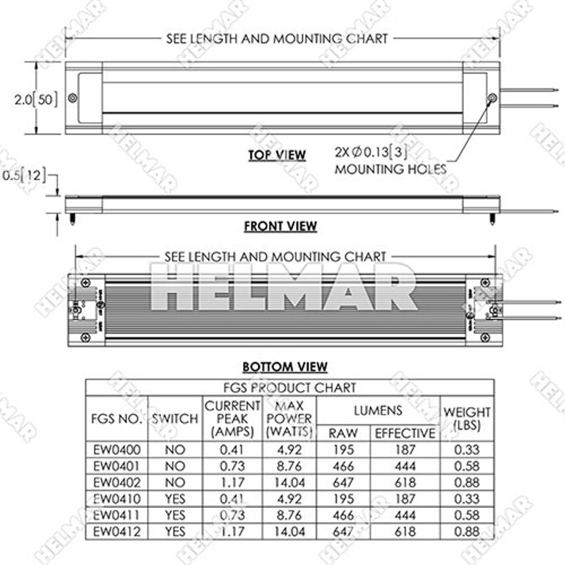 EW0410 LED INTERIOR LIGHT 5.5' 12-24V