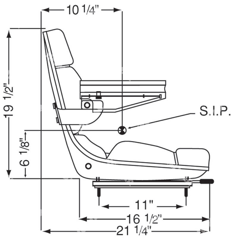 MODEL 2100 CONTOURED PAN SEAT/ARM REST