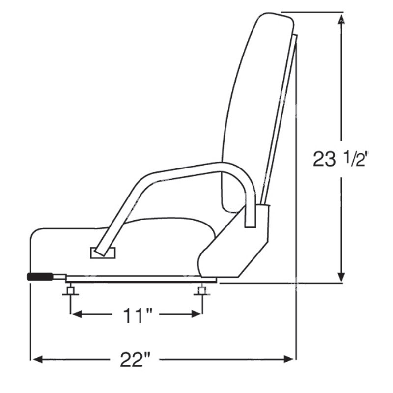 MODEL 2300-ELE SEAT WITH ELECTRIC SWITCH