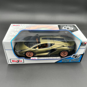 Maisto Special Edition of a Lamborghini Sian FKP 37 in 1:18 scale in the color green metallic Maisto Special Edition of a Lamborghini Sian FKP 37 in 1:18 scale in the color green metallic