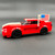Side view of Muscle Car with US Flag in the color red is built using new genuine LEGO bricks and can fits one minifig inside by BRICKSPLUSDIECAST Side view of Muscle Car with US Flag in the color red is built using new genuine LEGO bricks and can fits one minifig inside by BRICKSPLUSDIECAST