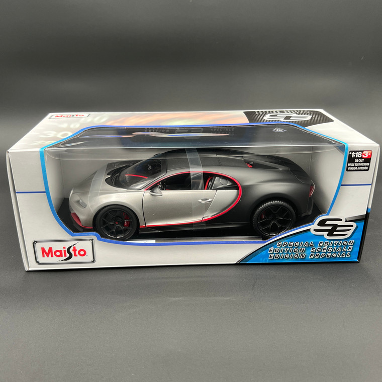 Side view of Maisto Special Edition of Bugatti Chiron Sport in 1:18 scale