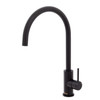 Product image of the matte black Kaya goose-neck sink mixer
