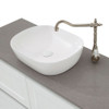 Gloss white above counter soft rectangle ceramic bowl Gloss white above counter soft rectangle ceramic bowl